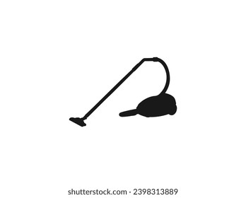 icono de las siluetas de aspirador. Ilustración simple del icono vectorial de la aspiradora para la web. Ilustración vectorial. Icono del limpiador de vacío, contorno vacío aislado en fondo blanco, diseño moderno plano.