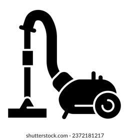 Vacuum cleaner solid icon. Home appliance vector illustration isolated on white. Cleanup glyph style design, designed for web and app. Eps 10