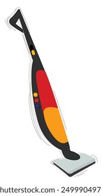 Vacuum cleaner. Stick vacuum cleaner vector cartoon illustration