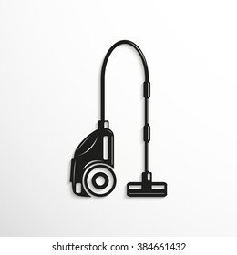 A vacuum cleaner. Symbol. Vector icon.