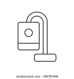 vacuum cleaner thin line icon. Linear vector illustration. Pictogram isolated on white background