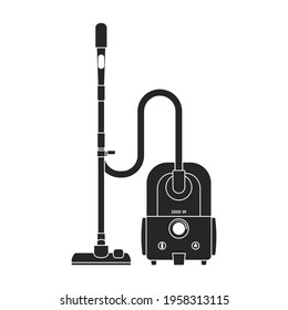 Staubsauger, Vektorschwarz Symbol. Roboterteppich für Vektorgrafik auf weißem Hintergrund. Isolierte schwarze Illustrationssymbol für Staubsauger .
