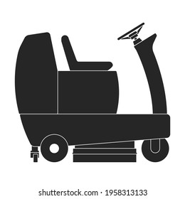 Vacuum cleaner vector black icon. Vector illustration robot carpet on white background. Isolated black illustration icon of vacuum cleaner .
