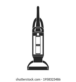 Staubsauger, Vektorschwarz Symbol. Roboterteppich für Vektorgrafik auf weißem Hintergrund. Isolierte schwarze Illustrationssymbol für Staubsauger .