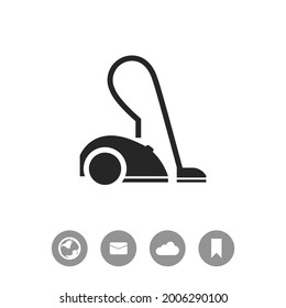 Vacuum cleaner vector black simple icon