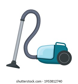Vacuum cleaner vector cartoon icon. Vector illustration electric vacuum on white background. Isolated cartoon illustration icon of cleaner.