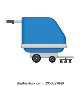 Vacuum cleaner vector cartoon icon. Vector illustration electric vacuum on white background. Isolated cartoon illustration icon of cleaner.