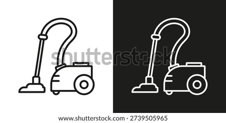 Vacuum cleaner - vector editable line icon.