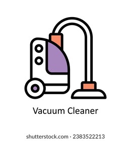 Vacuum Cleaner vector Filled outline Design illustration. Symbol on White background EPS 10 File