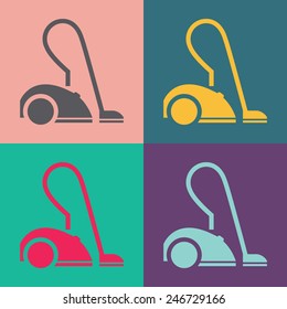 Vacuum cleaner vector icon.