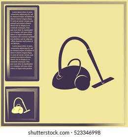 Vacuum cleaner vector icon