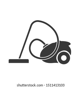 Vacuum cleaner vector icon. Cleaning service device. Vacuum cleaner vector illustration isolated on white background