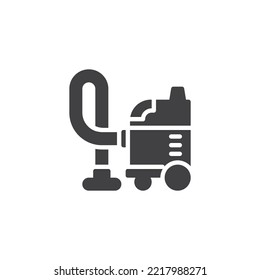 Vacuum cleaner vector icon. filled flat sign for mobile concept and web design. Construction vacuum cleaner glyph icon. Symbol, logo illustration. Vector graphics