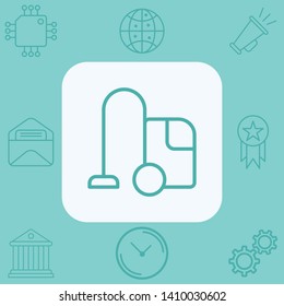 Vacuum cleaner vector icon sign symbol