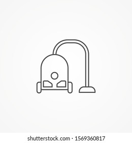 Vacuum cleaner vector icon sign symbol