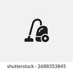 Vacuum cleaner vector icon. Symbol in Line Art Style for Design, Presentation, Website or Apps Elements. Vacuum cleaner symbol illustration. Pixel vector graphics - Vector