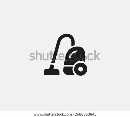 Vacuum cleaner vector icon. Symbol in Line Art Style for Design, Presentation, Website or Apps Elements. Vacuum cleaner symbol illustration. Pixel vector graphics - Vector