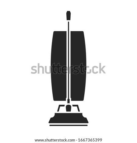 Vacuum cleaner vector icon.Black vector icon isolated on white background vacuum cleaner .