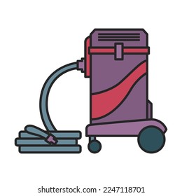 Staubsauger, Vektorsymbol.Color Vektorsymbol einzeln auf weißem Hintergrund, Staubsauger.