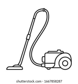 Vacuum cleaner vector icon.Outline vector icon isolated on white background vacuum cleaner .