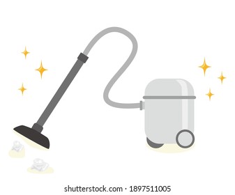 Vacuum cleaner vector illustration. Home appliances.