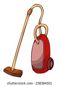 Vacuum Cleaner Vector Illustration isolated on White Background. 