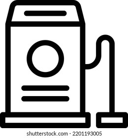 vacuum cleaner Vector illustration on a transparent background.Premium quality symbols.Thin line vector icon for concept and graphic design.