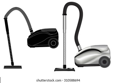 Vacuum cleaner. Vector isolated on white.