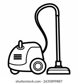 vacuum cleaner vector line art