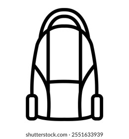 Vacuum Cleaner Vector Line Icon Design