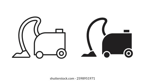 Vacuum cleaner vector line icon illustration collection.