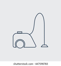Vacuum Cleaner Vector Line Icon. Eps.-10.