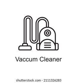 Vacuum Cleaner vector Outline Icon Design illustration. Home Improvements Symbol on White background EPS 10 File