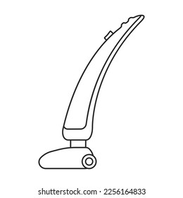 Vektorgrafik-Symbol für Staubsauger. Vektorgrafik Elektrovakuum auf weißem Hintergrund. Einziger Umriss-Illustrationssymbol von reiniger.