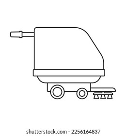 Vacuum cleaner vector outline icon. Vector illustration electric vacuum on white background. Isolated outline illustration icon of cleaner.