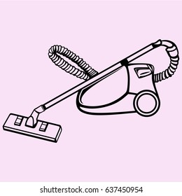  Vacuum cleaner vector silhouette isolated