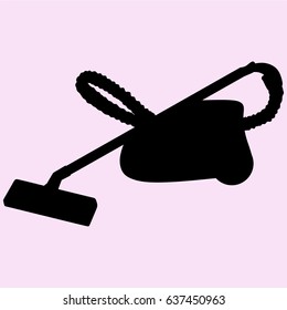  Vacuum cleaner vector silhouette isolated
