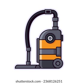 Vacuum Cleaner Vivid Flat Image. Perfect for different cards, textile, web sites, apps 