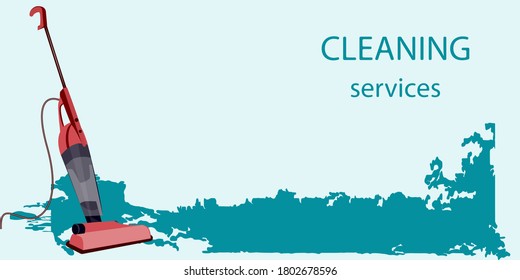 Vacuum cleaner washing - abstract background - vector. Cleaning service.
