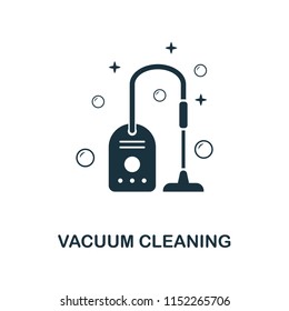 Vacuum Cleaning creative icon. Simple element illustration. Vacuum Cleaning concept symbol design from cleaning collection. Can be used for mobile and web design, apps, software, print.