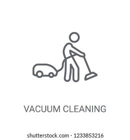 Vacuum cleaning icon. Trendy Vacuum cleaning logo concept on white background from People collection. Suitable for use on web apps, mobile apps and print media.