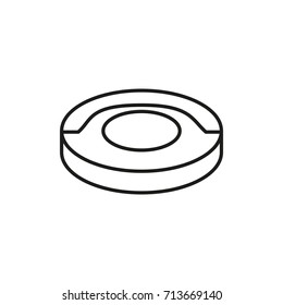 vacuum cleaning robot Icon, vector illustration.