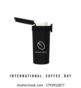 Vacuum Coffee vector illustration for International Coffee Day template design.