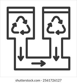 Vacuum Collection Outline Icon Vector Illustration