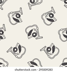 vacuum doodle seamless pattern background