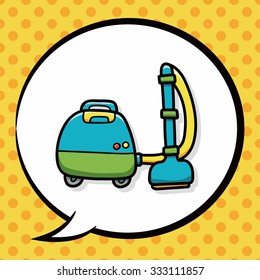 vacuum doodle, speech bubble
