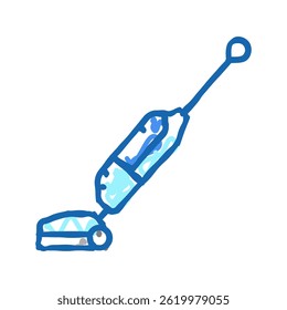 equipamento eletrônico a vácuo para limpeza ícone doodle esboço vetor. equipamento eletrônico a vácuo para limpeza sinal.