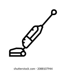 vacuum electronic equipment for cleaning line icon vector. vacuum electronic equipment for cleaning sign. isolated contour symbol black illustration