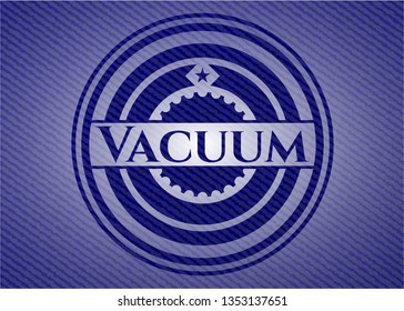 Vacuum emblem with jean texture