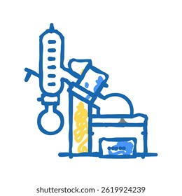 vacuum evaporator doodle icon sketch vector. vacuum evaporator sign. isolated symbol illustration